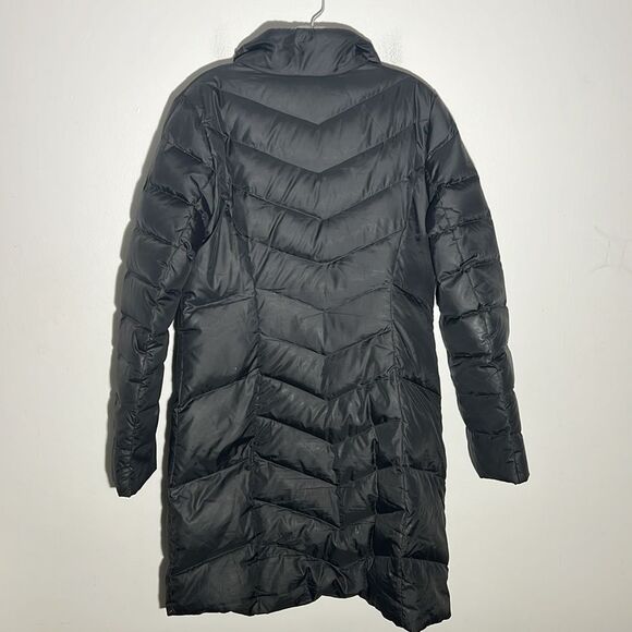 Eddie Bauer Black Goose Down Puffer Long Full Zip Jacket EB550 Fill Power Size S - Picture 7 of 7